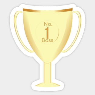 Number one Boss Throphy Sticker